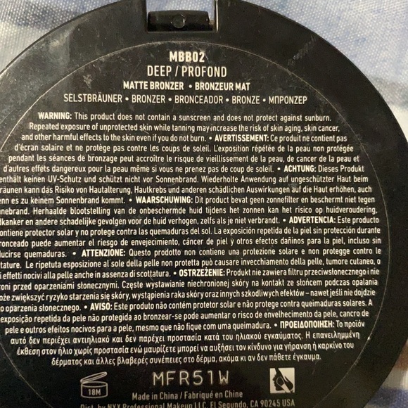 NYX matte bronzer - Picture 2 of 3